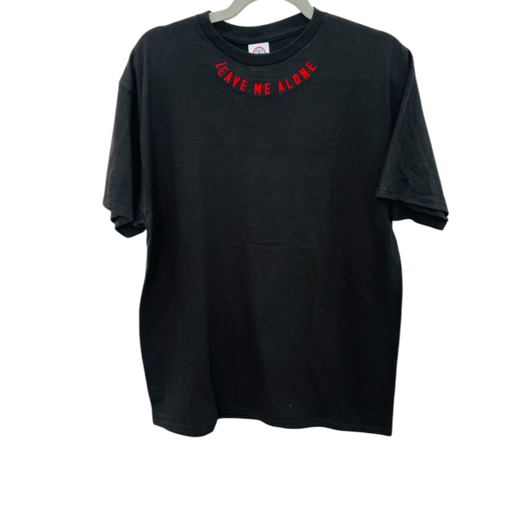 Leave Me Alone Short Sleeve Tee with Crew Neck